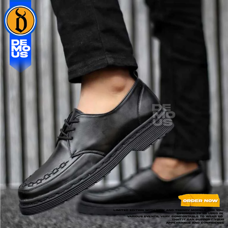 DEMOUS MAGUIRE - รองเท้าทํางาน Oxford สีดําสําหรับผู้ชาย