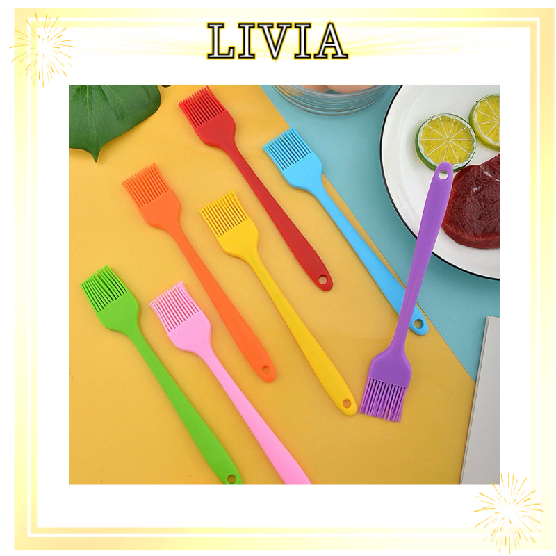 LIVIA Oil BRUSH มีด้ามจับ ขนาด 21 ซม. สําหรับ BBQ / BBQ BRUSH