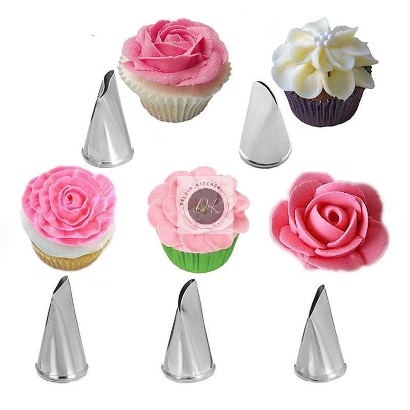 MAWAR นําเข้า Rose Syringe Rose Flower Cake Syringe Tart Butter Cream cupcake เค้กวันเกิด Tart bento
