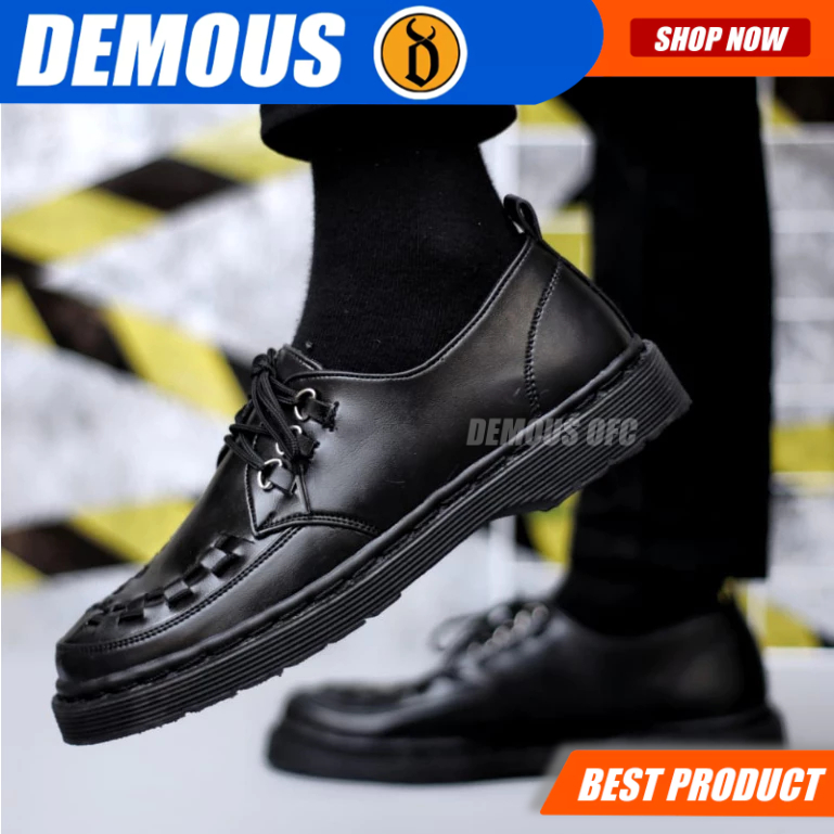 DEMOUS DANZO - รองเท้าทางการ Oxford สีดําสําหรับผู้ชาย รองเท้าโลฟเฟอร์ทํางานสีดํา