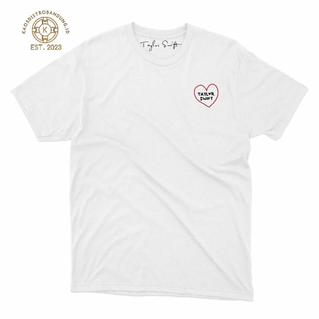 เสื้อยืดกระเป๋าหรูหรา Taylor Swift Merch Hearts