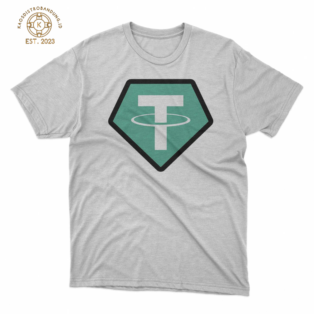 เสื้อยืด Unisex Theter USDT Cryptocurrency Mens Top DISTRO Cotton Combed 24s Premium สวมใส่สบาย