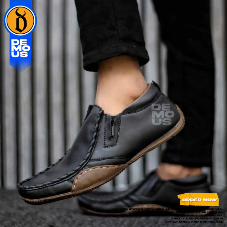 DEMOUS LAMBO - รองเท้าทํางานอย่างเป็นทางการสําหรับผู้ชายทําจากหนังแท้