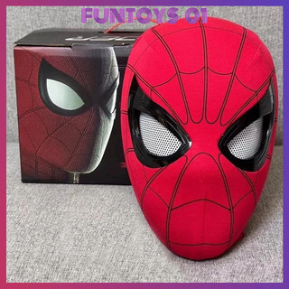<COD> 1:1 Topeng Mask Spiderman Headgear Superhero Chin Control Cosplay Tutup Kepala Spider-Man Mata Bergerak Wajah Penuh Topeng Berkedip Topeng Tutup Kepala Halloween