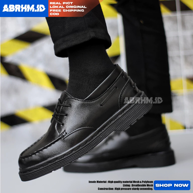 ABRHM รองเท้าโลฟเฟอร์ทํางานรองเท้า Oxford สีดําอย่างเป็นทางการของผู้ชาย