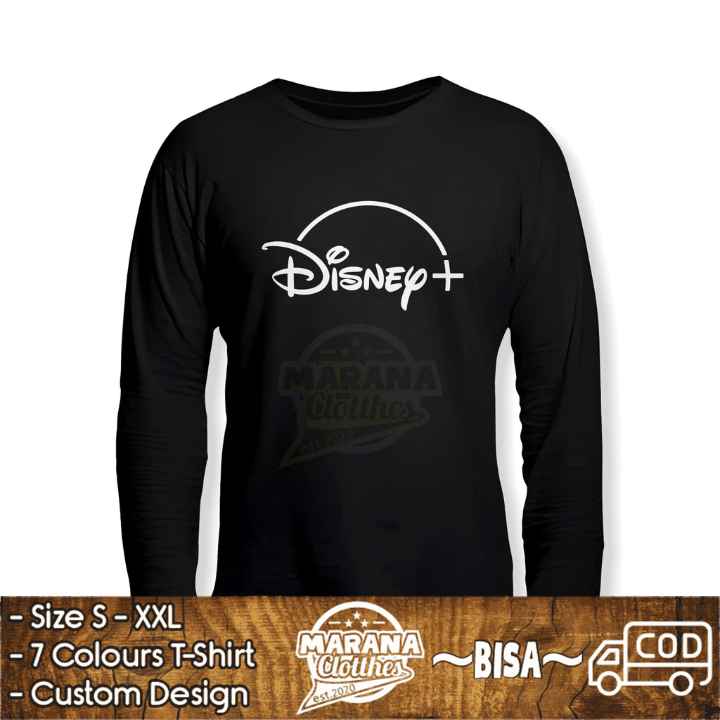 เสื้อยืดแขนยาว Disney Plus Logo Distro T-Shirt