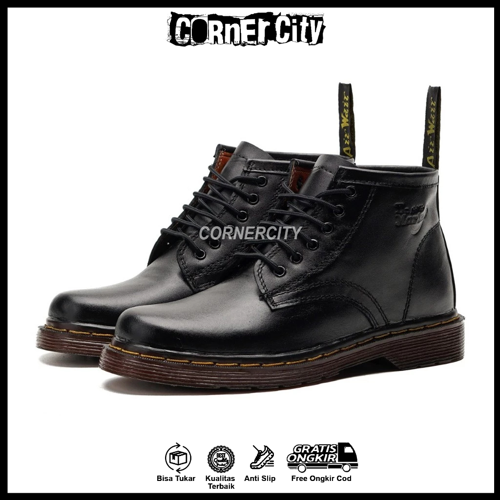 CORNERCITY Kison - รองเท้าบูทผู้ชาย dokmart dr martins หนังแท้สูง