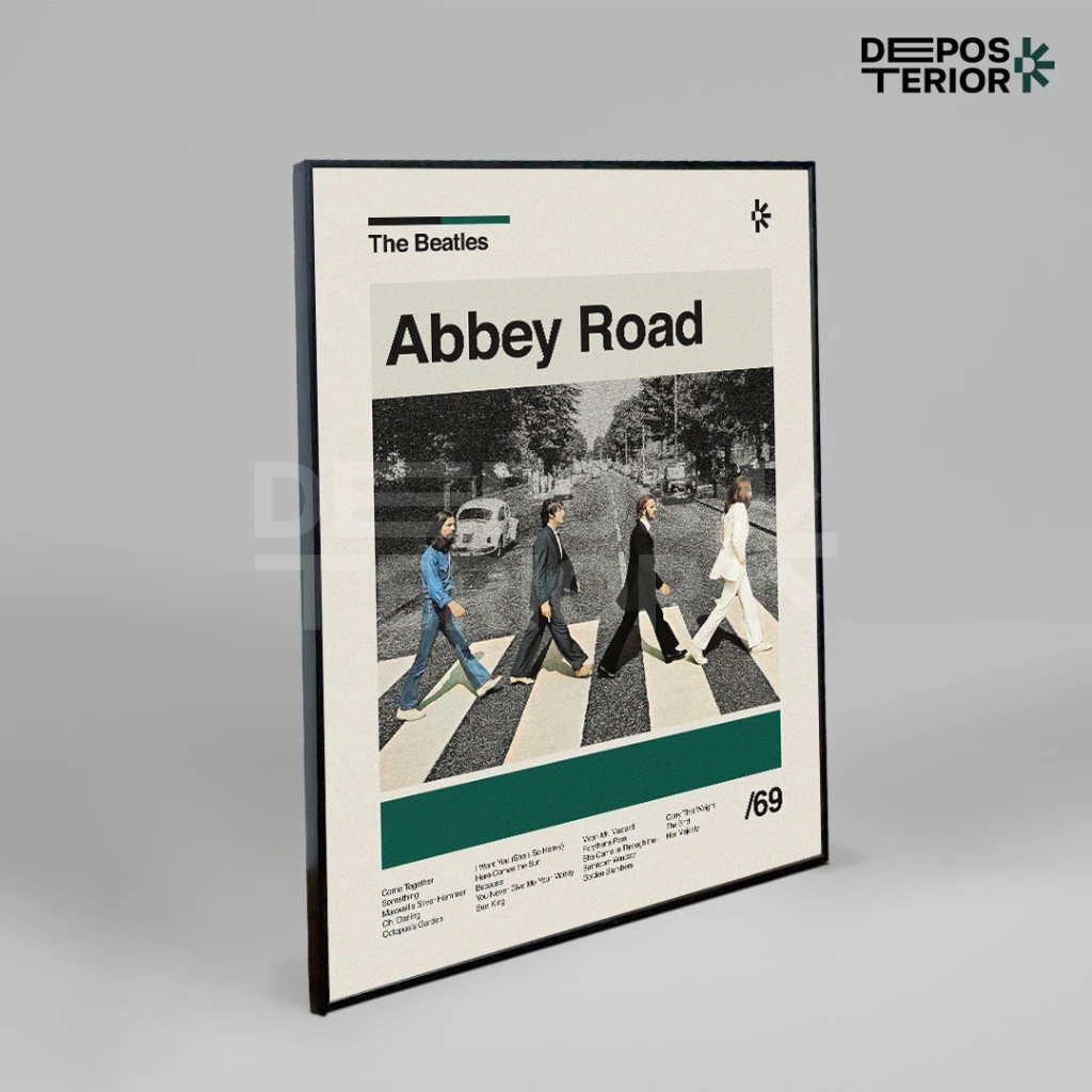 The Beatles Poster - Abbey Road Cover Album Frameblock