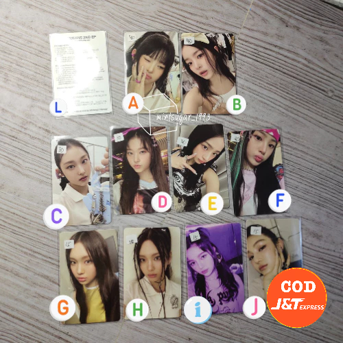 NewJeans PHOTOCARD Get Up 2nd EP B ver Minji Hanni Danielle Haerin Hyein nj pc ริบบิ้น