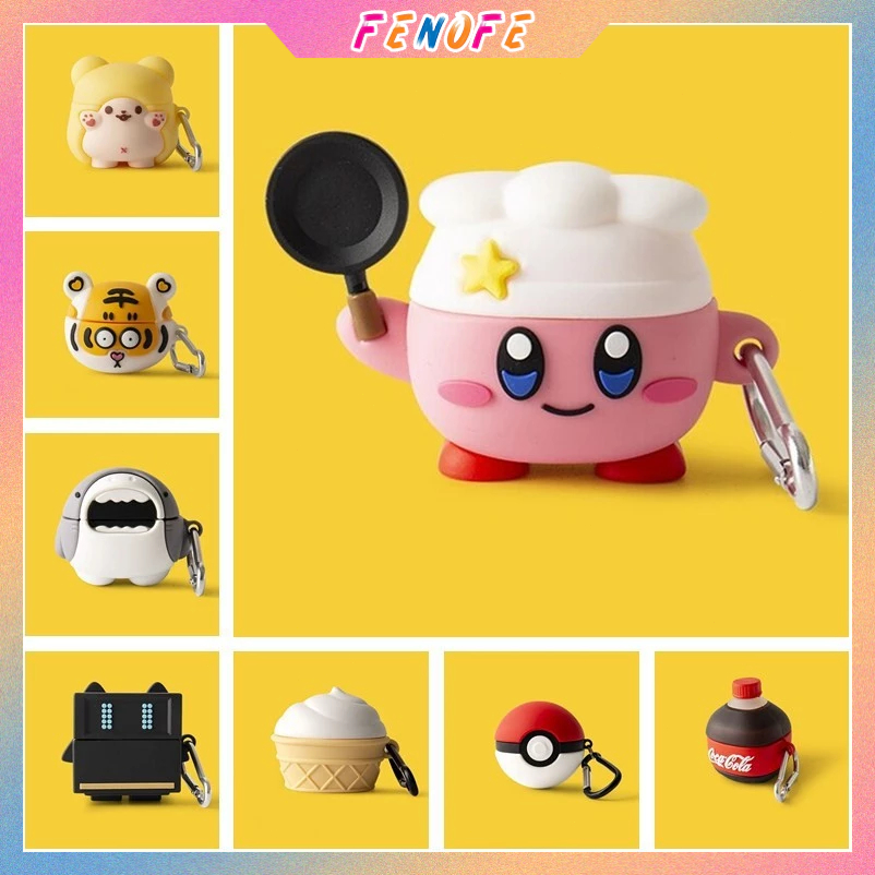 Baseus WM01 WM02 หูฟังบลูทูธฝาครอบป้องกัน Creative Star Kirby Poke Ball Shark Anti-fall Baseus WM02 