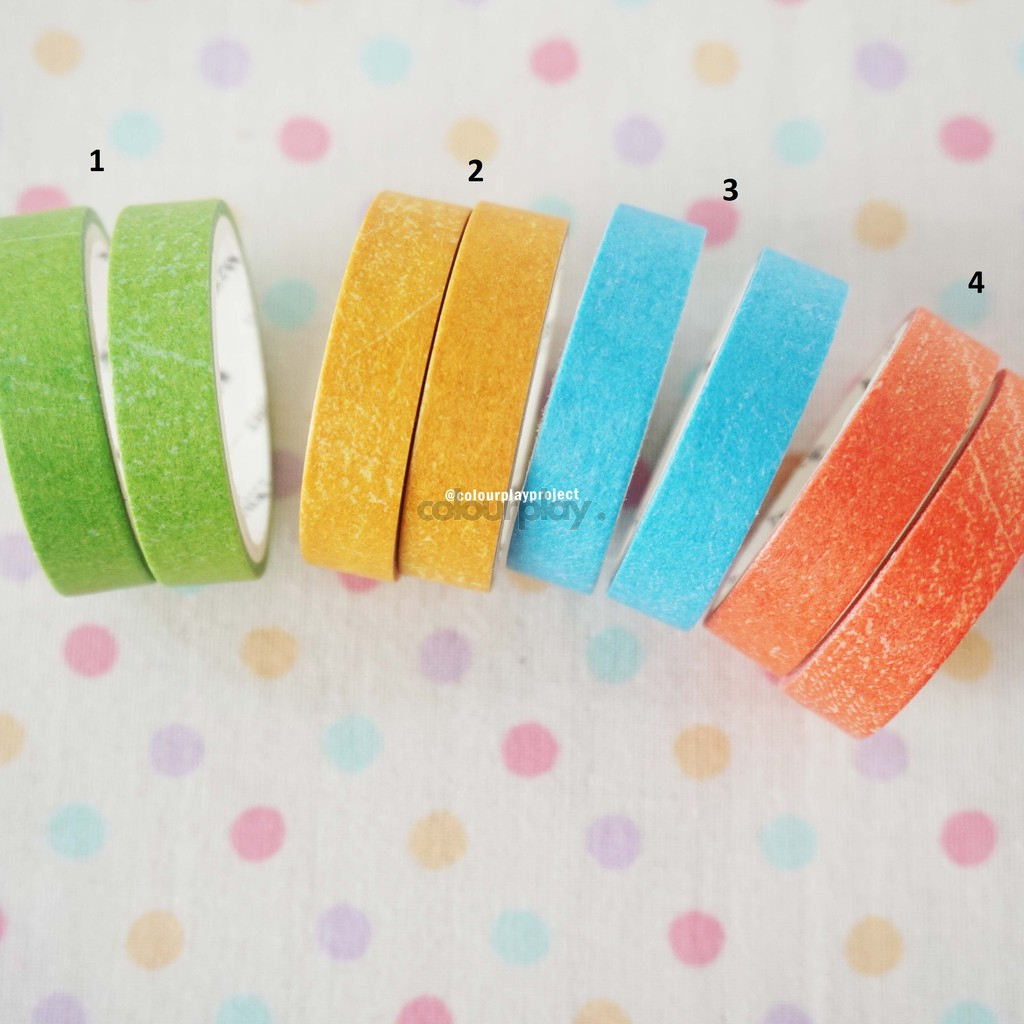 W1220 สีทึบ 9mm x 3m Washi / Masking tape [Colorplay]