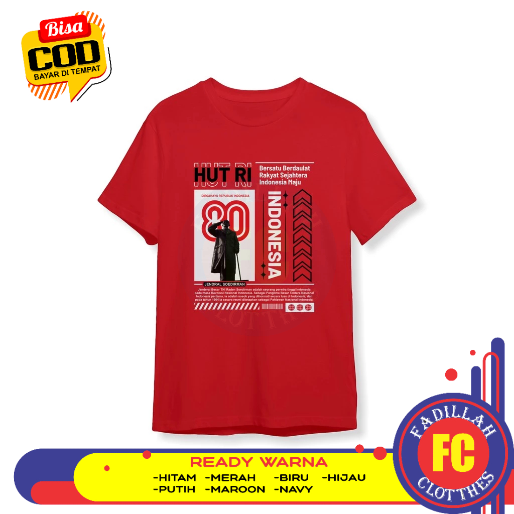 RI 80th Anniversary T-Shirt โลโก้ใหม่ Streetwear Distro T-Shirt