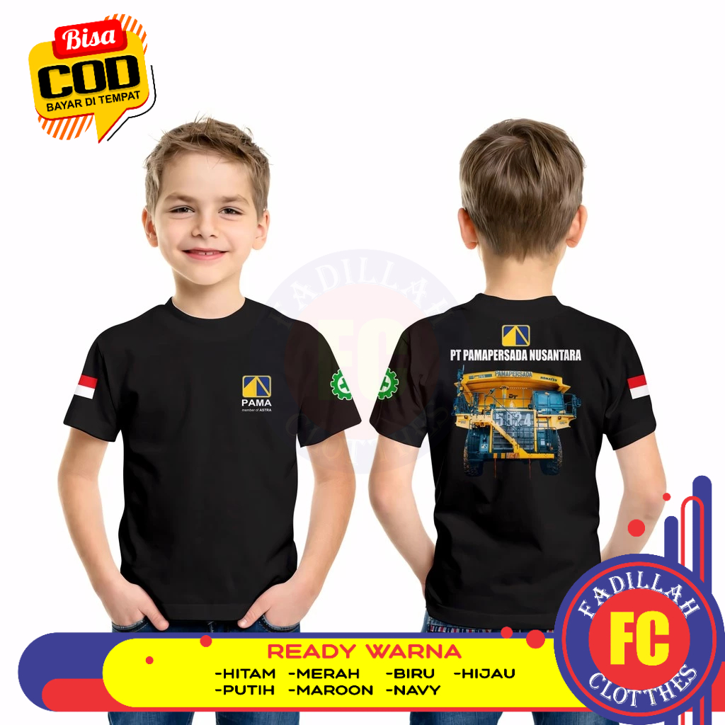 Pama Persada Komatsu HD 785 DB เสื้อยืดเด็ก Distro เสื้อยืด