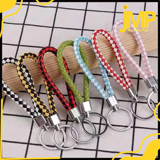 GANTUNGAN JMP - พวงกุญแจเชือกถักสําหรับรถยนต์รถจักรยานยนต์พวงกุญแจหนังถักถักขนาดเล็ก