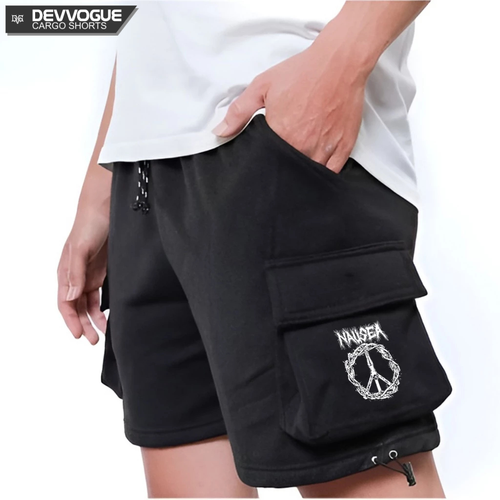 DEVVOGUE Nausea Cargo Shorts