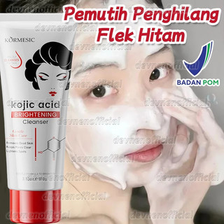 Facial Wash Whitening BPOM Pemutih Penghilang Flek Hitam Membandel Kojic Acid Brightening Cleanser 100g Pembersih Jerawat Dan Komedo Mencerahkan Warna Kulit Kontrol Minyak Anti Penuaan Melembabkan Ringan Dan Tidak Mengiritasi Pori-pori Bersih Dalam