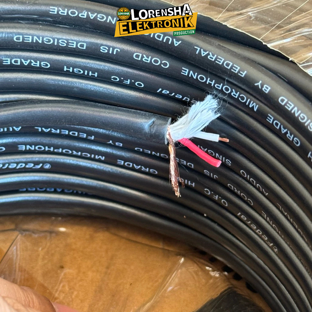 สายไมโครโฟนสเตอริโอ Federal 2x20/0.12mm JIS Yarn ขายปลีกเมตร