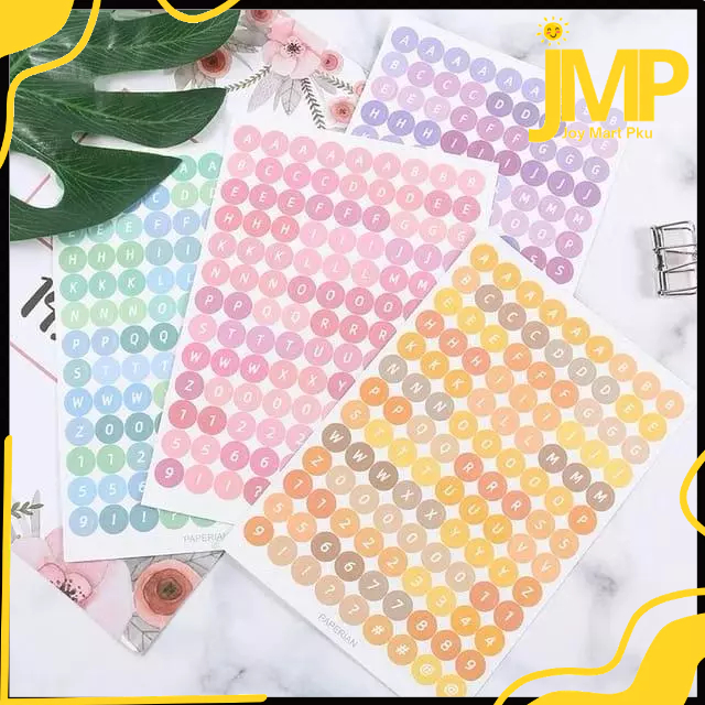 JMP - Deco ตัวอักษรสติกเกอร์ตัวอักษรสําหรับไดอารี่ความงามสติกเกอร์ตกแต่งวารสารสมุดภาพเครื่องเขียนที่