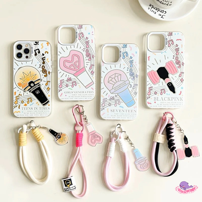 GANTUNGAN HP Case + Hanger - LS Lightstick idol group - Seventeen, Plave, Boynextdoor, Babymonster, 