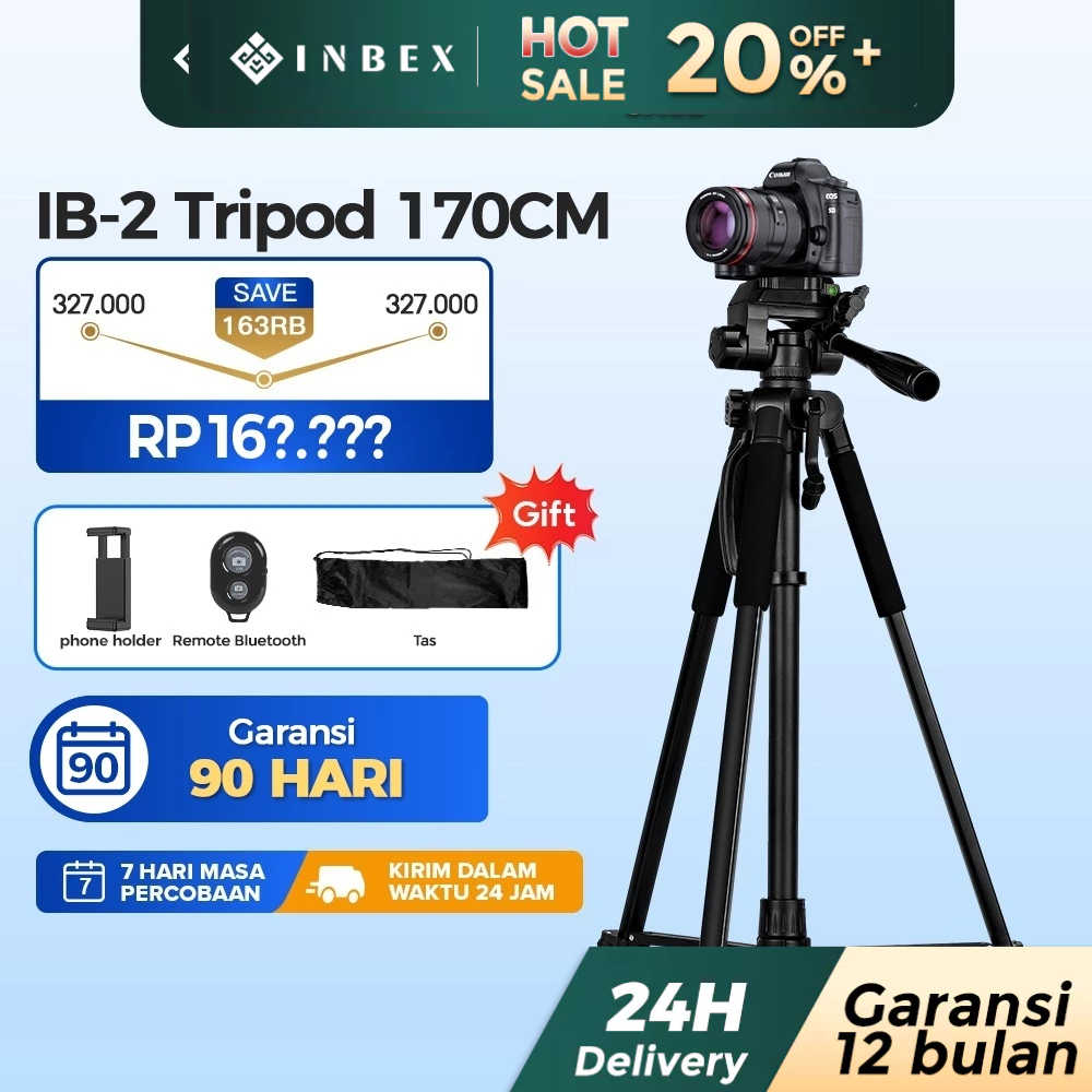 Ready Inbex Ib-2R Professional ขาตั้งกล้อง 170 ซม.แหนบกล้อง Hp มัลติฟังก์ชั่น Dslr Video Photo