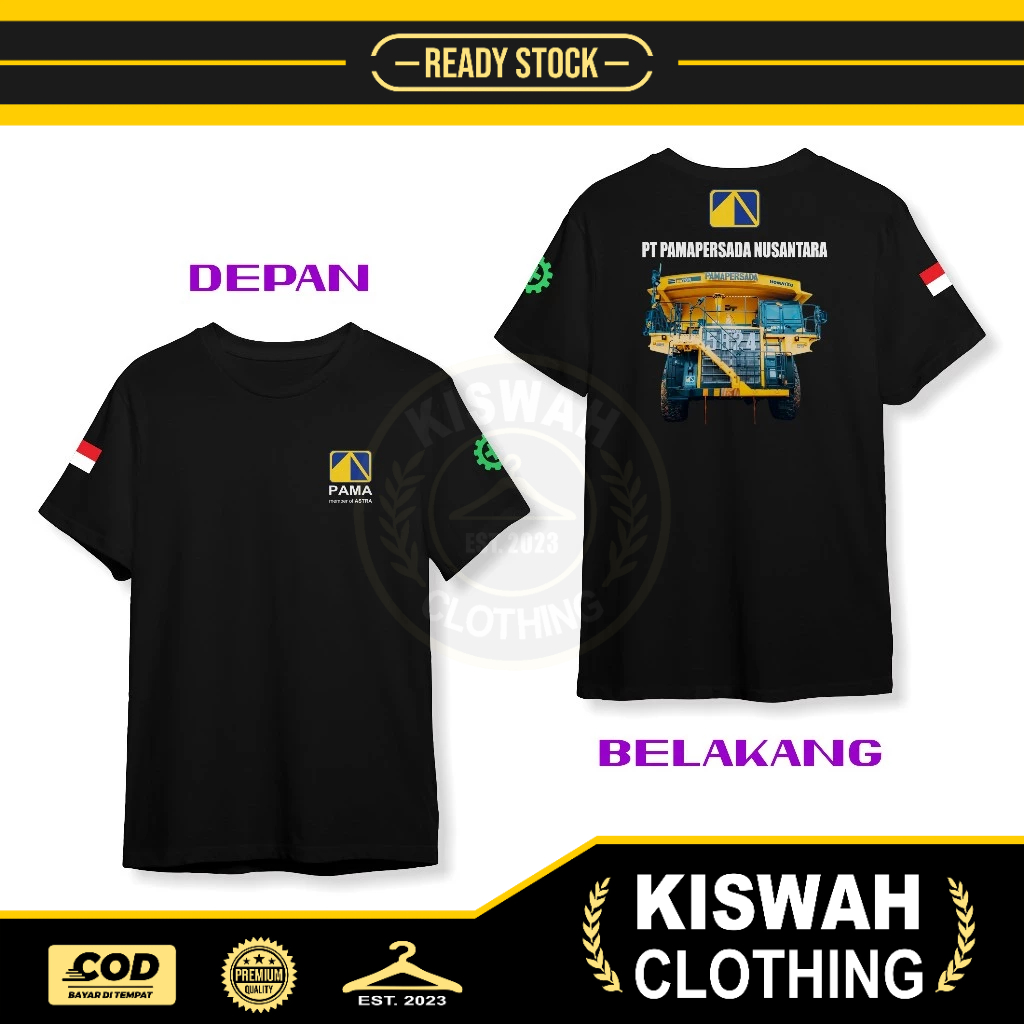 เสื้อยืด Pama Persada Komatsu HD 785 DB Distro เสื้อผ้า