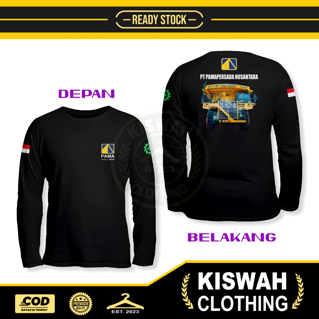 Pama Persada Komatsu HD 785 DB เสื้อแขนยาว Distro