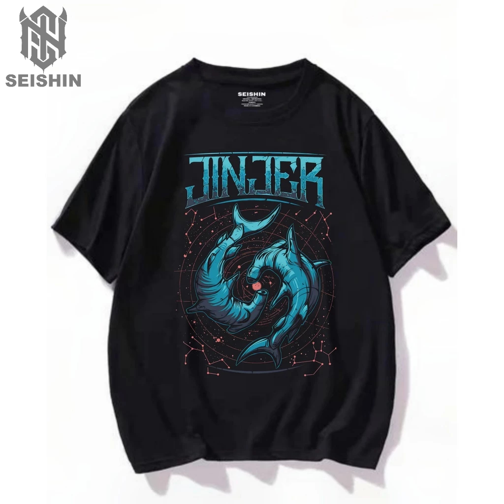 เสื้อยืด Seisin Jinjer เสื้อยืดวินเทจ distro คุณภาพ unisex เสื้อยืดสีดํา