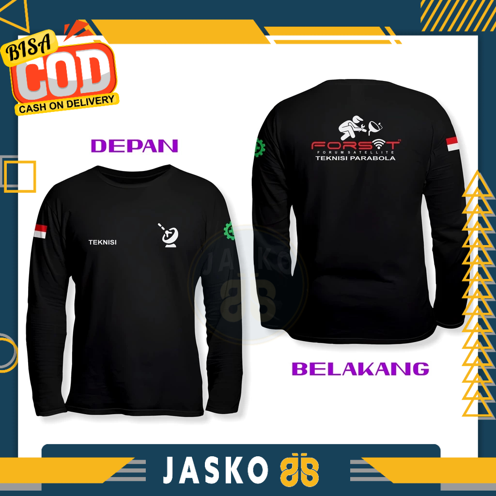 เสื้อยืด Forsat Parabolic Technic Technic v2 DB เสื้อยืดแขนยาว Distro