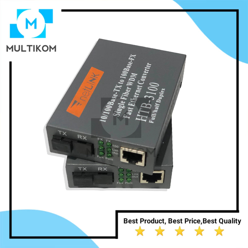 เส้นใย OPTIC MEDIA CONVERTER NETLINK HTB-3100A/B