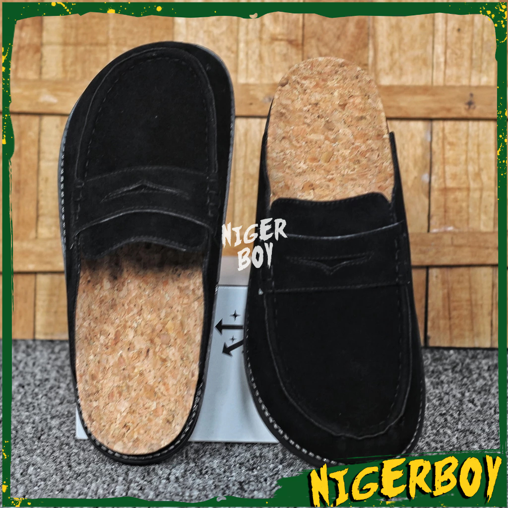 NIGERBOY Boston - รองเท้าแตะผู้ชาย, รองเท้าแตะ, รองเท้าแตะ Slop, Distro Bustong Suede