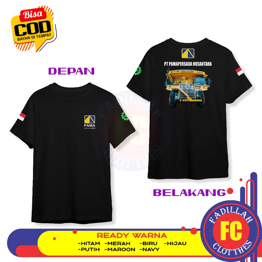 Pama Persada Komatsu HD 785 DB เสื้อยืด Distro เสื้อผ้า