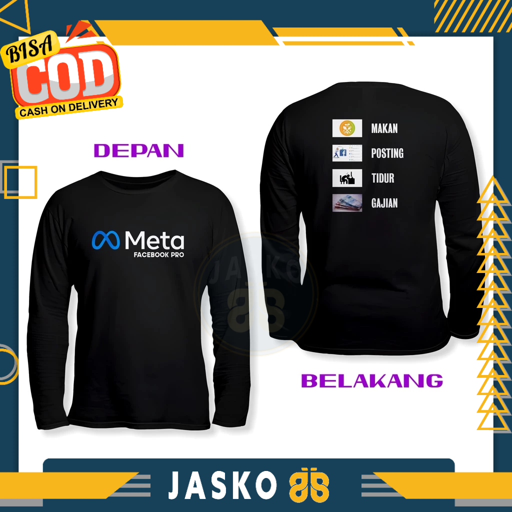 Meta Facebook Pro Posting เสื้อยืดสําหรับทานอาหารและนอน เสื้อยืด Dajian DB แขนยาว Distro