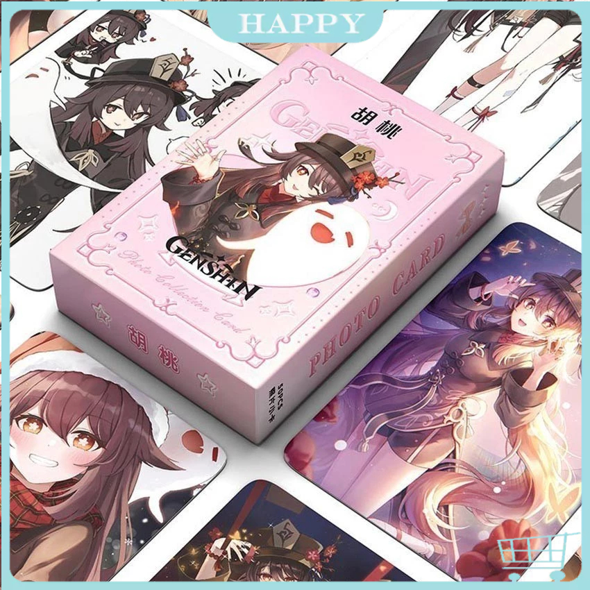 Ready-50PCS Hologram Pack Photocard Genshin Impact Photocard Lomocard Farina Leosley Neuvillette HuT