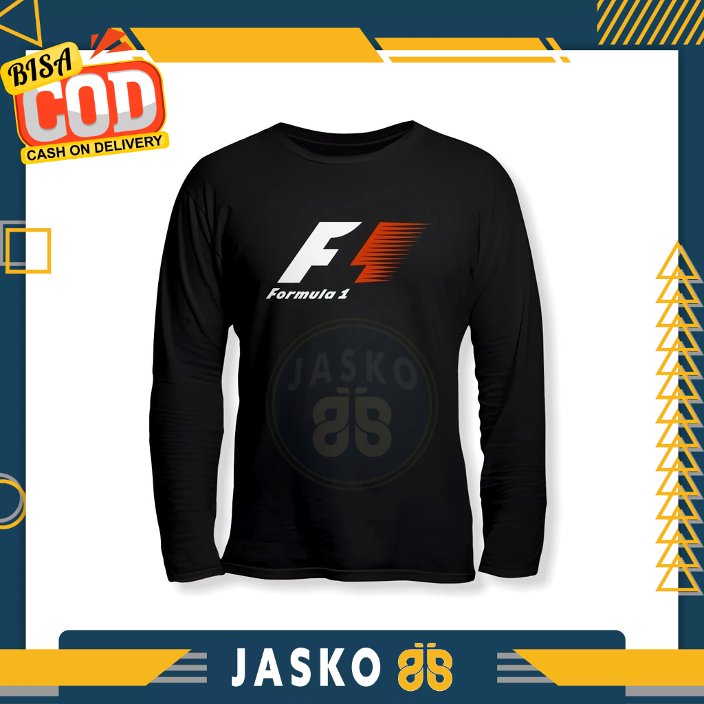 Formula 1 F1 Logo เสื้อยืดแขนยาว เสื้อผ้ายานยนต์