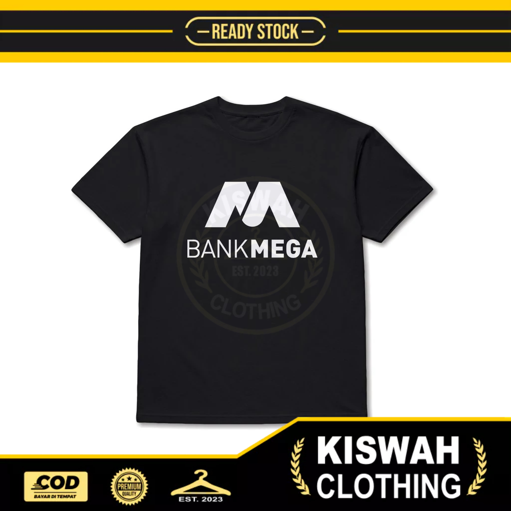 เสื้อยืดโลโก้ Bank Mega เสื้อผ้าบริษัท