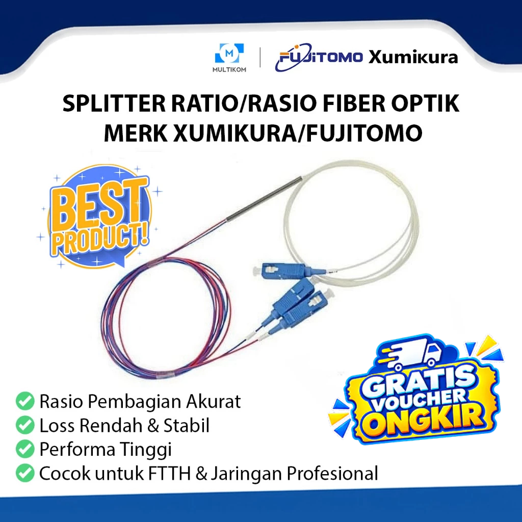 XUMIKURA/FUJUITOMO BRAND FIBER OPTIC RATIO SPLITTER