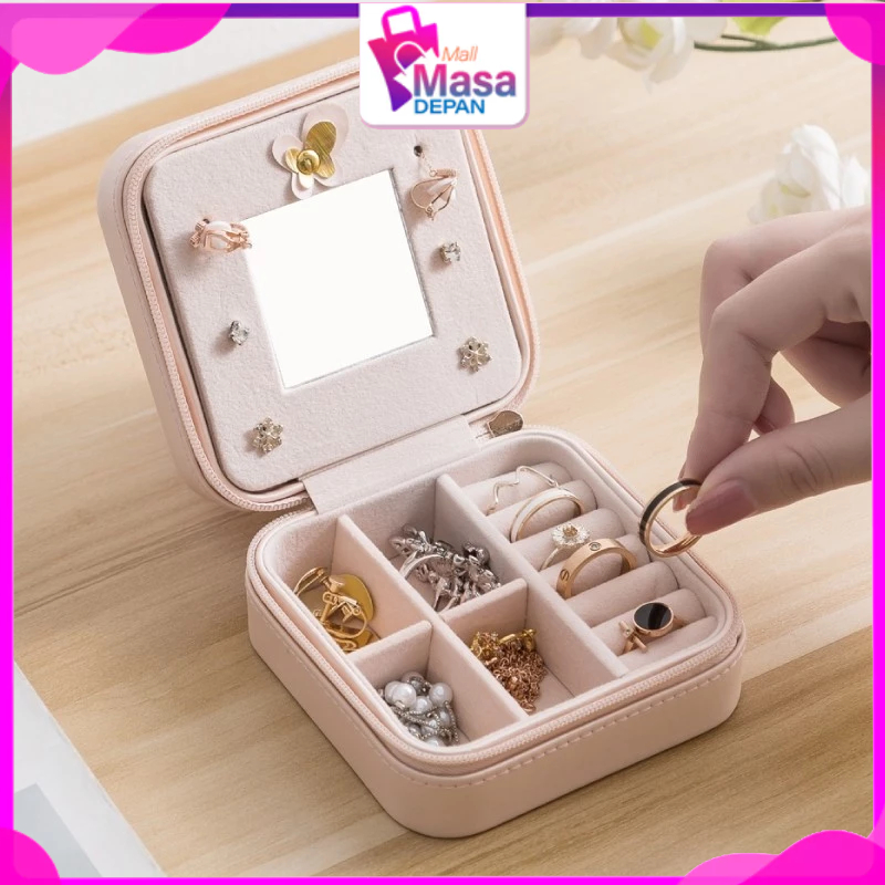 MMD Jewelry Motif 2 ด้านต่างหูสร้อยคอสร้อยข้อมือแบบพกพากล่องเครื่องประดับต่างหูแหวนสร้อยคออุปกรณ์เสร