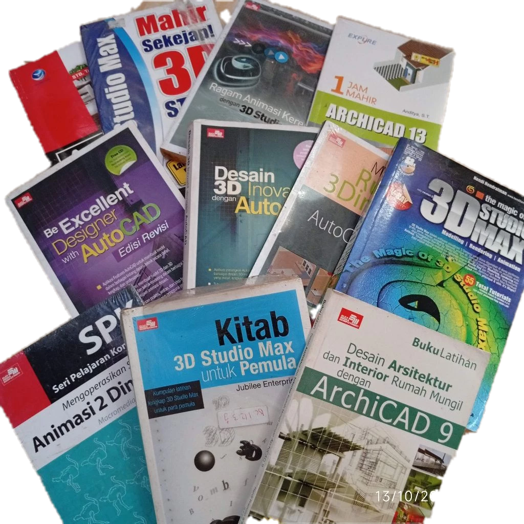 การออกแบบหนังสือคอมพิวเตอร์ Autocad 3D visio studio mac pricad