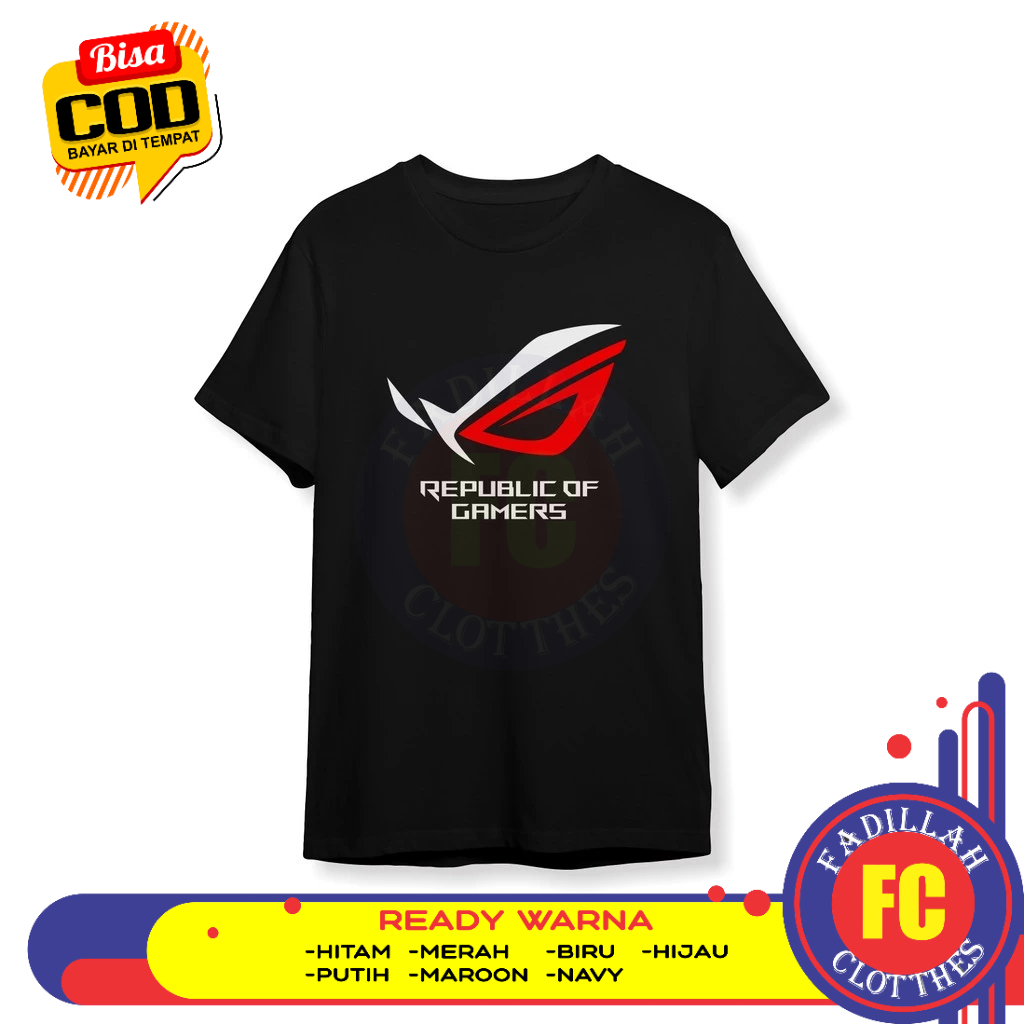 เสื้อเกมเสื้อยืด ROG Republic Of Gamers