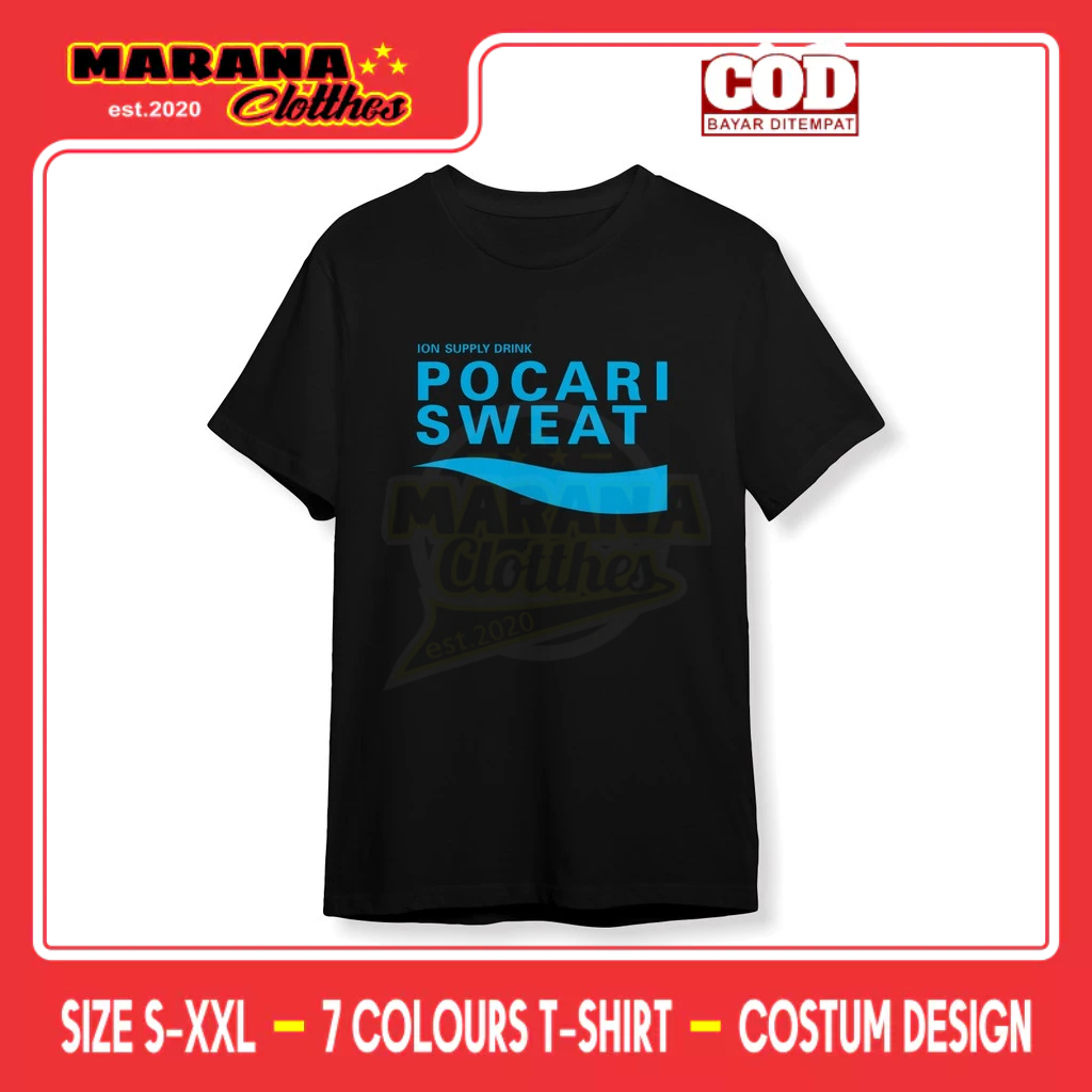 เสื้อยืดโลโก้ Pocari Sweat เสื้อยืด Distro