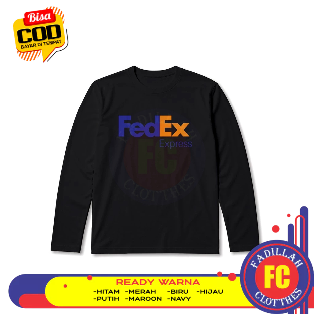 เสื้อบริษัท FedEx Express Logo V2 แขนยาว