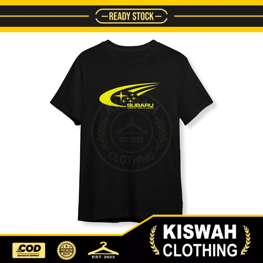 เสื้อยืดโลโก้ทีม Subaru World Rally เสื้อผ้ายานยนต์