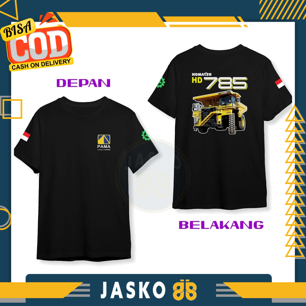 เสื้อยืด PT PAMAPERSADA KOMATSU HD 785 DB Distro เสื้อยืด