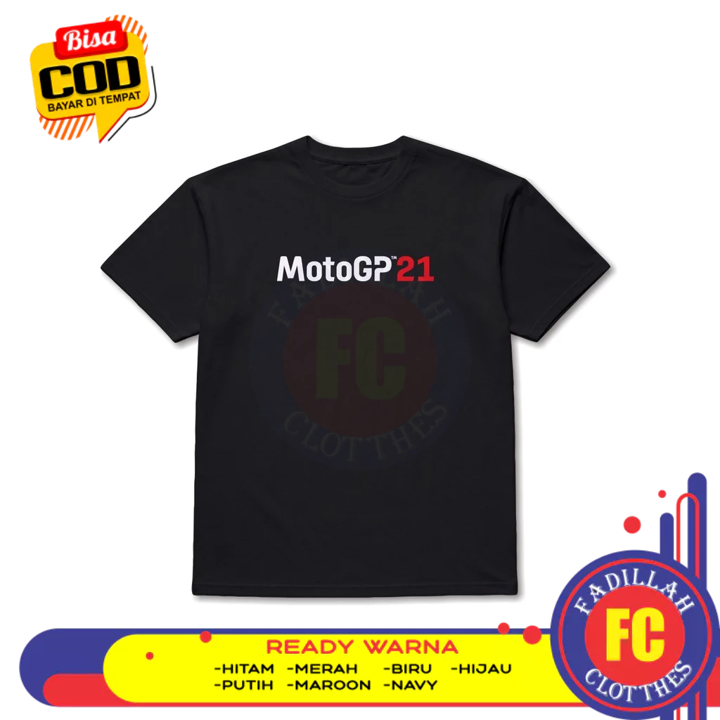 เสื้อยืดยานยนต์โลโก้ Moto GP 2021