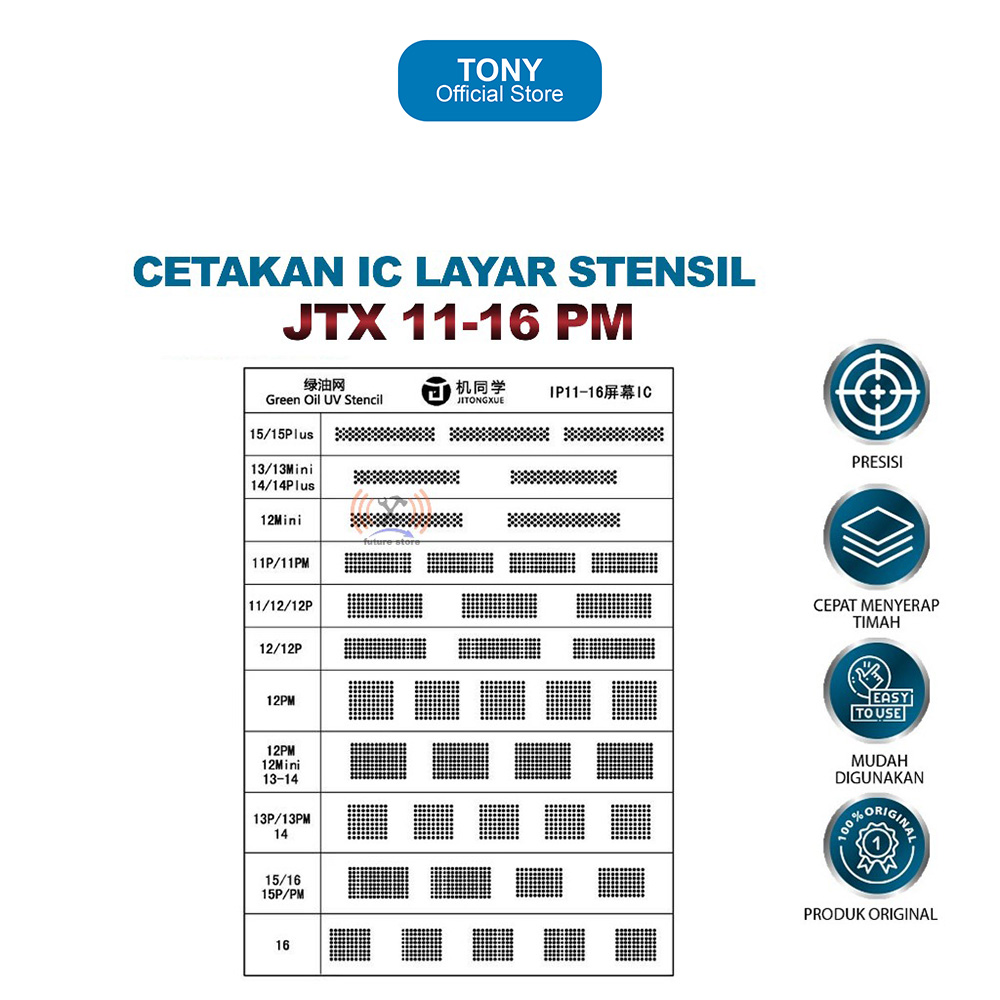 LAYAR JTX UV STENCIL REBALLING PRECISION SCREEN TECHNICIAN - UV STENSIL SCREEN IC MOLD JITONGXUE JTX