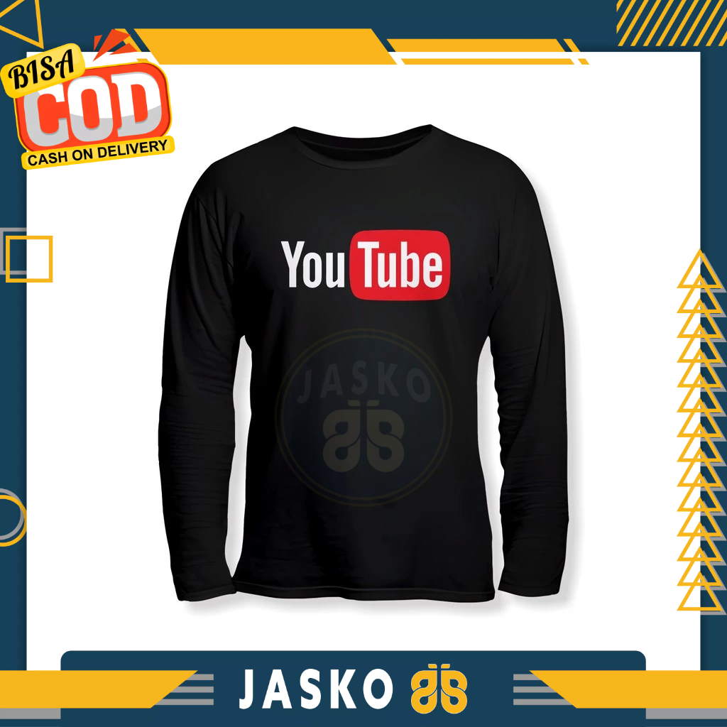 Youtube Logo v2 เสื้อยืดแขนยาว Distro เสื้อยืด