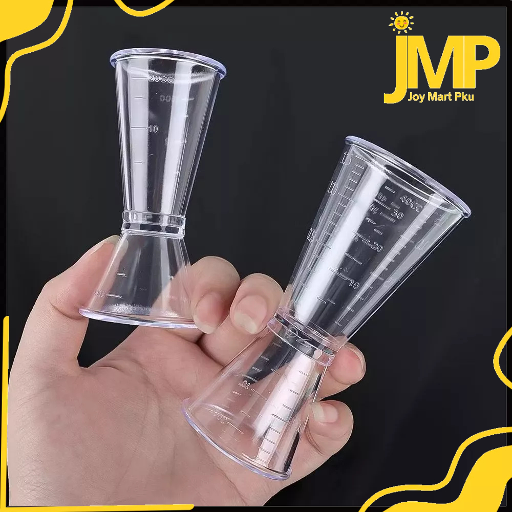 JMP - Jigger ถ้วยตวงพลาสติกใส 2 ด้าน Barista & Bartender เครื่องมือ/2 ด้าน Jigger เครื่องดื่มเครื่อง