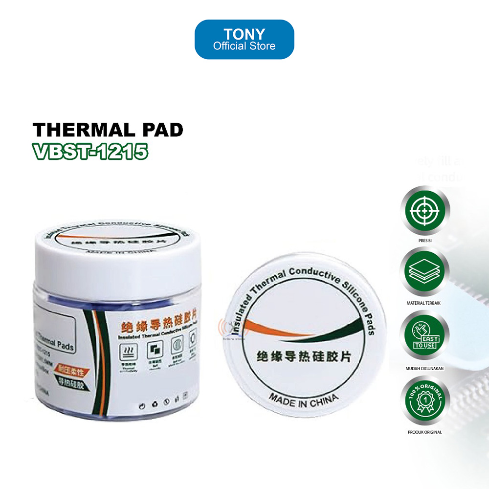 ดีที่สุด THERMAL PAD VBST-1215 CPU ORIGINAL COOLER - THERMAL PAD HEAT CONTROL สําหรับ GPU และ CPU EL