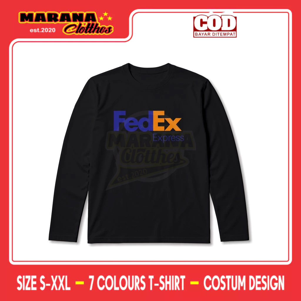 เสื้อบริษัท FedEx Express Logo V2 แขนยาว