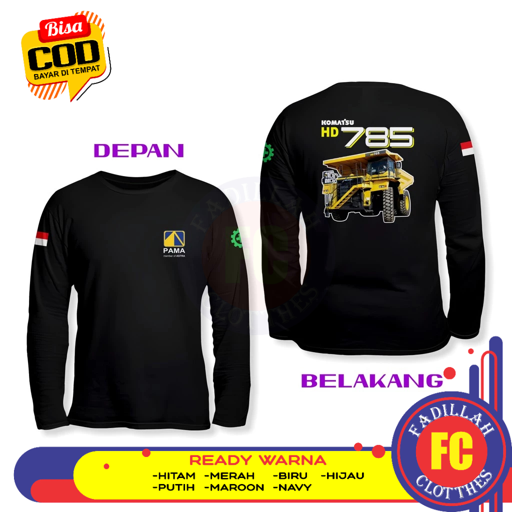 PT PAMAPERSADA KOMATSU HD 785 DB เสื้อยืดแขนยาว Distro